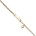 Custom Engraved 14K Gold Children's Heart Charm ID Bracelet