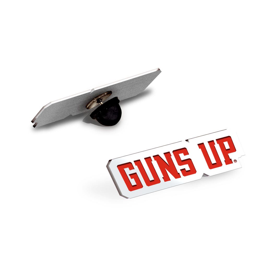 Texas Tech Color Enamel Guns Up Block Pin