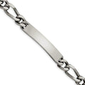 Custom Engraved Stainless Steel Men's Figaro Link ID Bracelet
