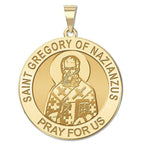 Saint Gregory of Nazianzus Round Religious Medal
