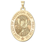 Our Lady of Perpetual Help Religious Medal Oval