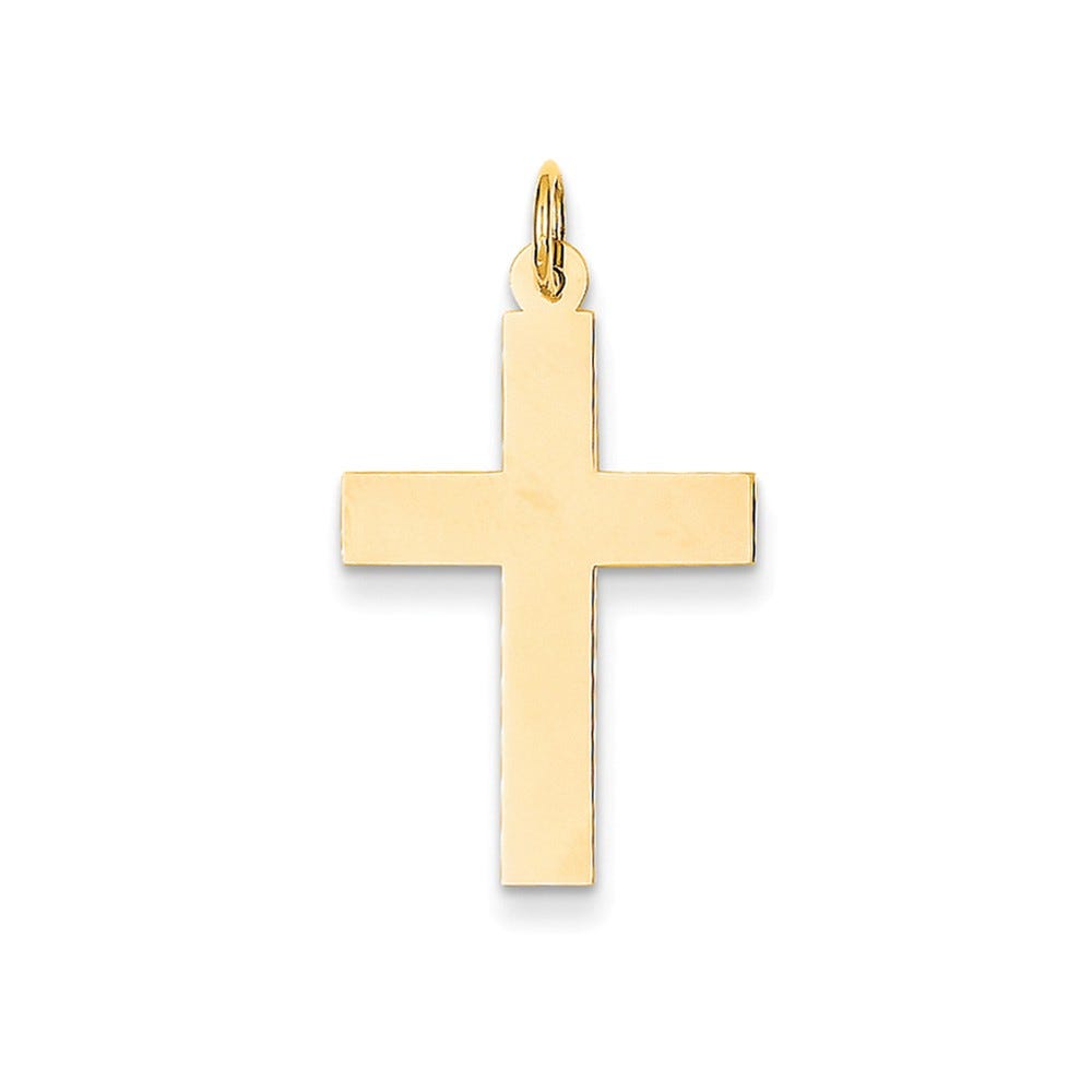 14K Polished Cross Pendant