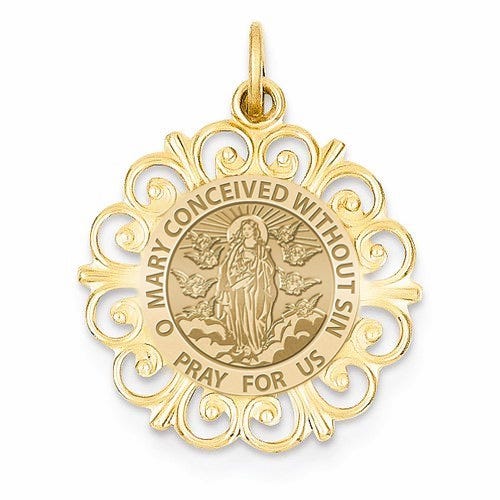 Round Filigree Immaculate Conception