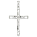 14K White Gold Crucifix Pendant