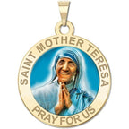 Saint Mother Teresa Religious Medal In Color