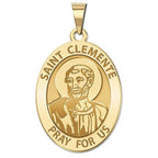 Saint Clemente Religious Medal - Oval