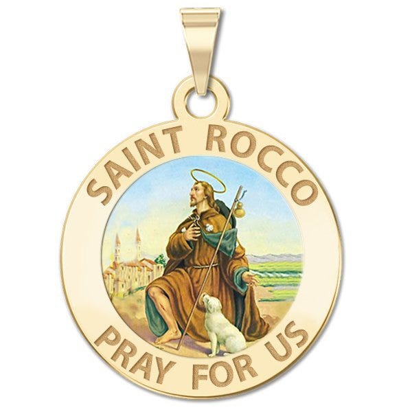 Saint Rocco Religious Medal