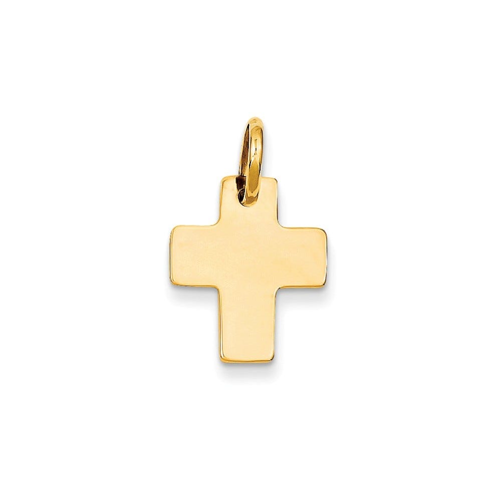 14K Gold Cross Charm