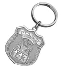 Police Husband Personalized Police Badge Keychain with Your Number