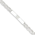 Custom Engraved Sterling Silver Men's Anchor Link ID Bracelet