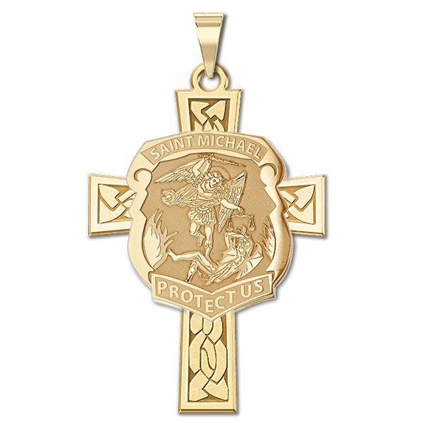 Saint Michael Religious Police Badge Cross Medal