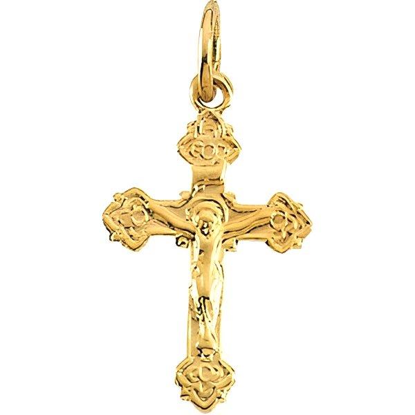 Child's 14K Yellow Gold Crucifix Pendant