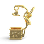 Its A Girl Stork Charm