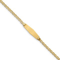 Custom Engraved 14K Gold Women's Curb Link ID Bracelet