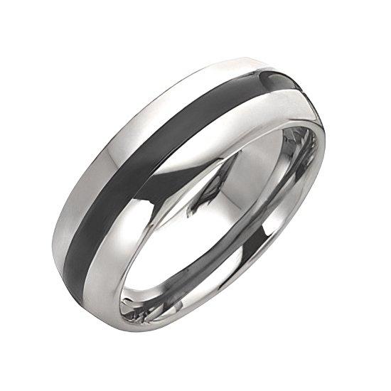 Dura Tungsten Enameled Approx. 0.31 Inch Polished Wedding Band