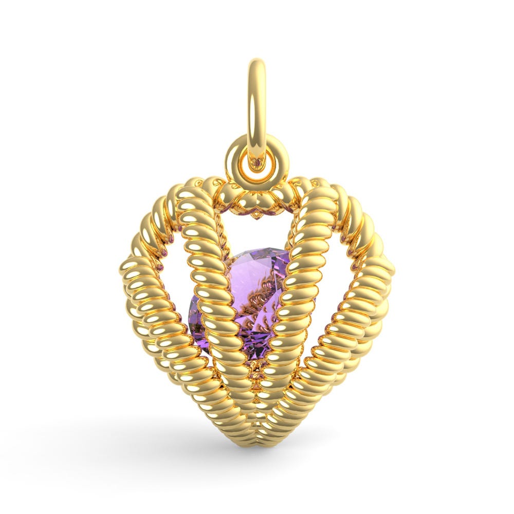 Embraced with Love February Stone Charm (8350-002)