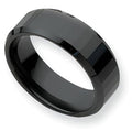 Ceramic Black Approx. 0.31 Inch Polished Band