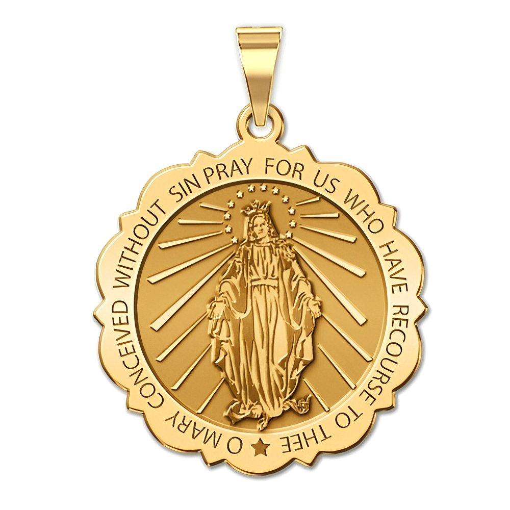 Miraculous Medal Scalloped Round