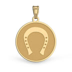 Horseshoe Round Horse Jewlery Pendant