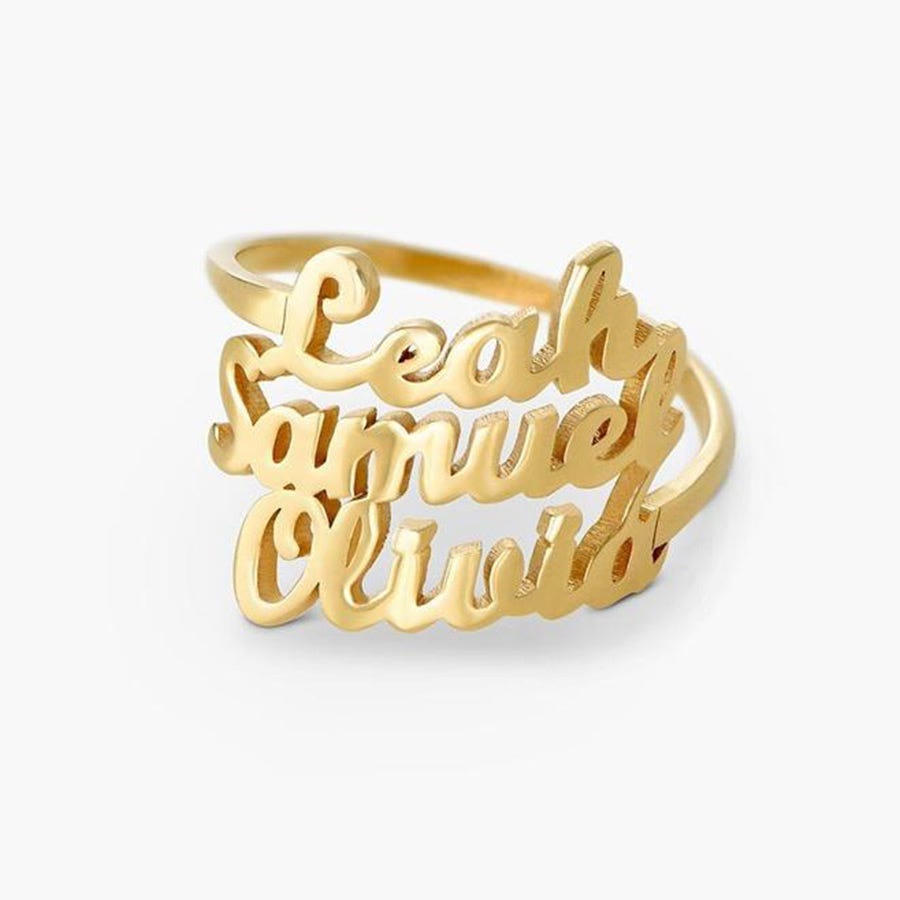 Personalized Script Name Ring