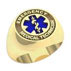Emergency Medical Technician - Round Signet EMT Ring