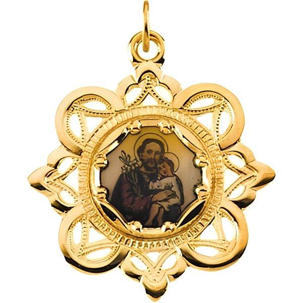 Saint Joseph Enamel Pendant With Frame