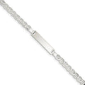 Custom Engraved Sterling Silver Children's Anchor Link ID Bracelet