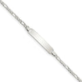 Custom Engraved Sterling Silver Children's Figaro Link ID Bracelet