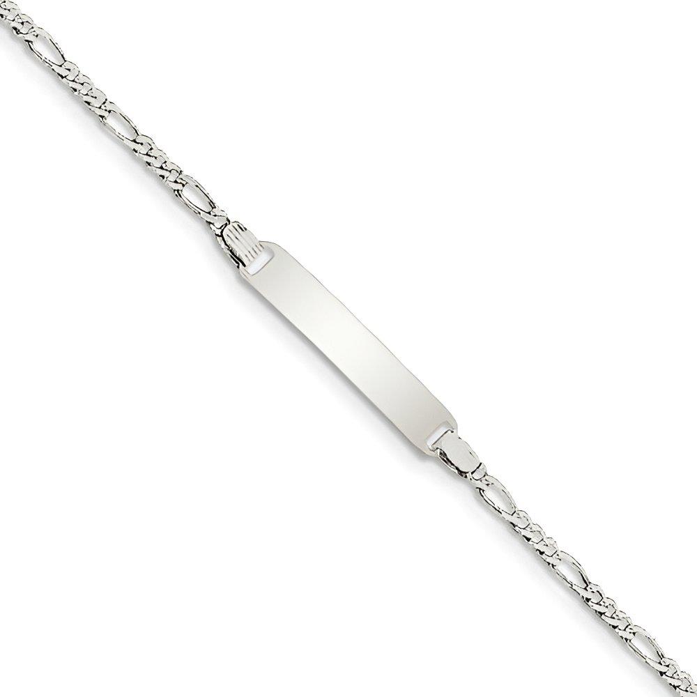 Custom Engraved Sterling Silver Children's Figaro Link ID Bracelet