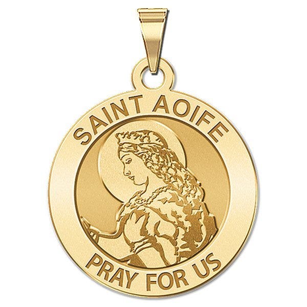 Saint Aoife Round Religious Medal