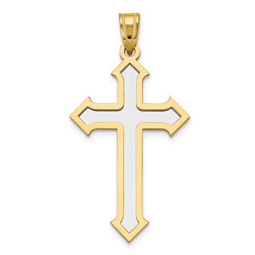 14K Two-Tone Passion Cross Pendant