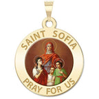 Saint Sofia with (Hope, Faith, & Charity) Color Religious Medal