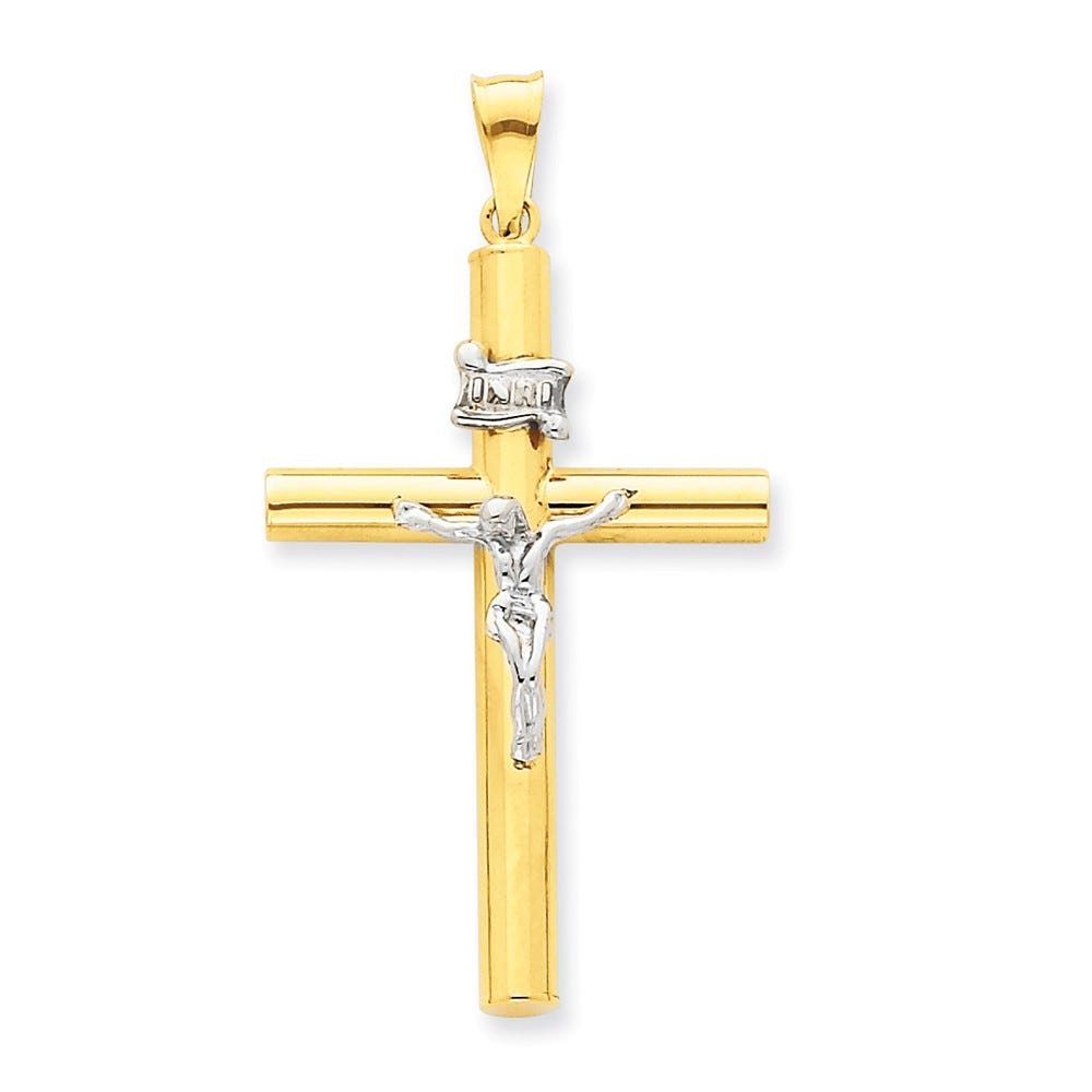 Two-Tone Inri Crucifix Pendant