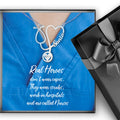 Personalized Nurse Stethoscope Name Necklace with Chain Included