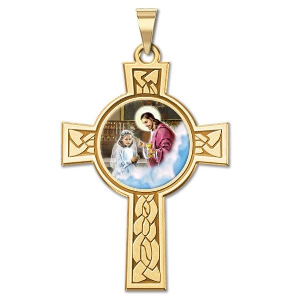 First Holy Communion Girl Cross Medal