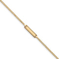 Custom Engraved 14K Gold Children's Curb Link ID Bracelet
