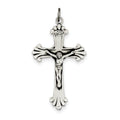 Antiqued Inri Budded-Ends Crucifix Pendant