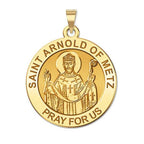 Saint Arnold of Metz Round Religious Medal