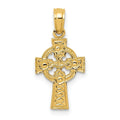 14K Celtic Cross With Eternity Circle Pendant