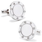 Engravable Stainless Steel Bolted Cufflinks