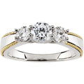 Two Tone Bridal Anniversary Band