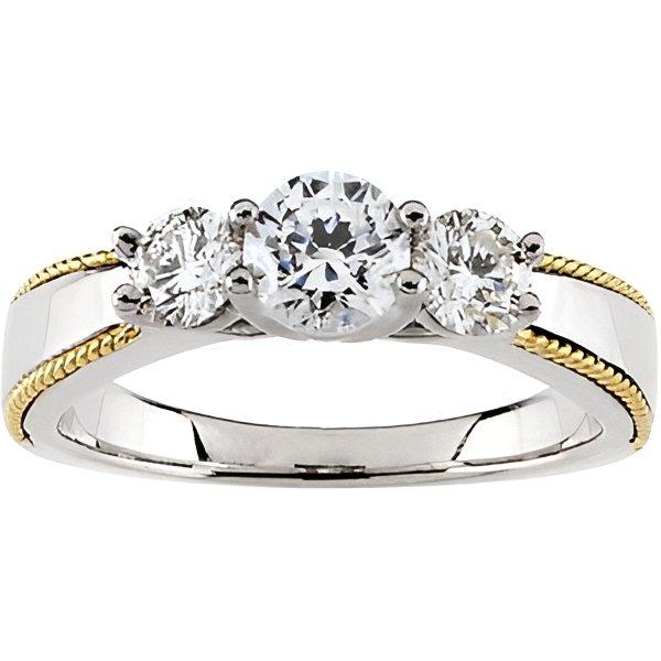 Two Tone Bridal Anniversary Band