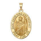 Saint David The King And Prophet Religious Medal - Oval