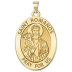 Saint Romanos Religious Medal Oval
