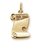 Custom Engravable Graduation Diploma Charm or Pendant