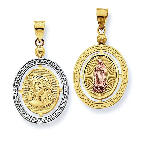 14K Gold Our Lord Jesus Christ ECCE HOMO Head with Diamond Cut Halo ...