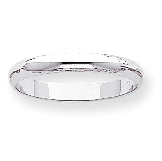 14K White Gold Approx. 0.12 Inch Half-Round Wedding Band
