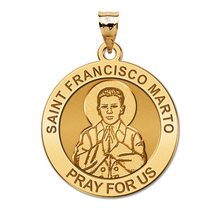 Saint Francisco Marto Round Religious Medal