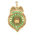 Personalized Vermont State Trooper Police Badge with Your Rank and Number