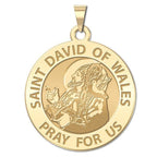 Saint David Of Wales Round Religious Medal
